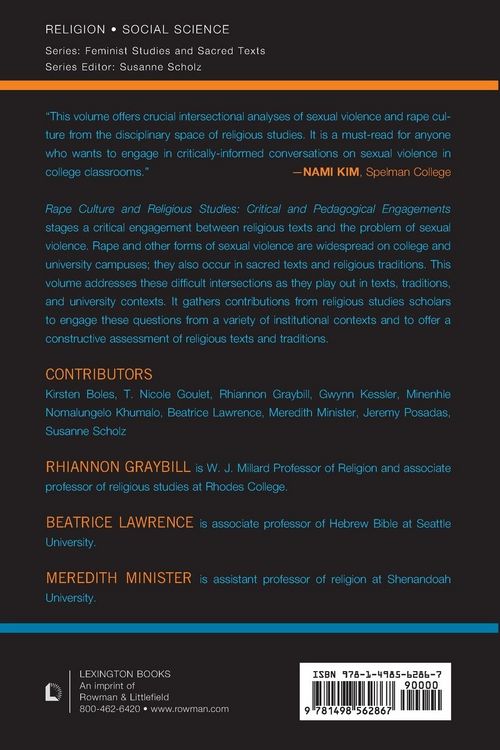 Produktbild: Rape Culture and Religious Studies