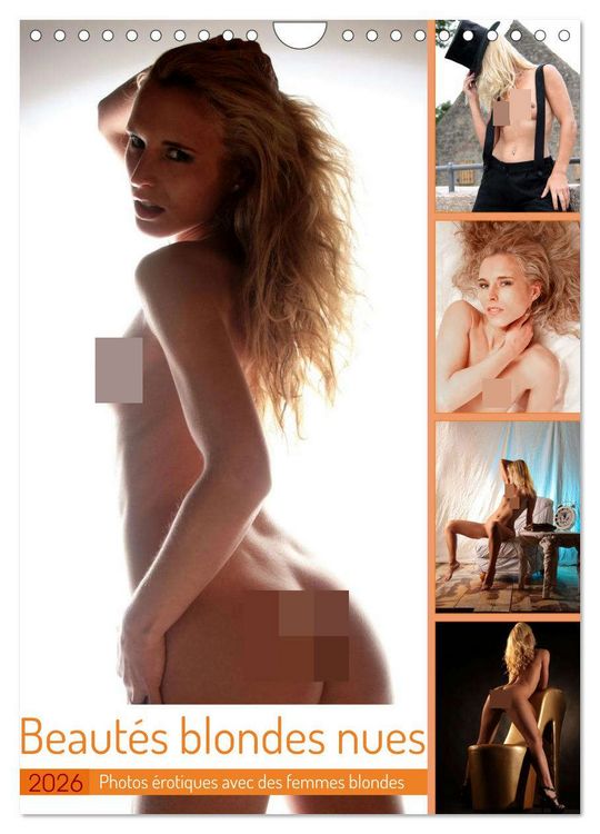 Produktbild: Beaut&eacute;s blondes nues (Calendrier mural 2026 DIN A4 horizontal), CALVENDO calendrier mensuel