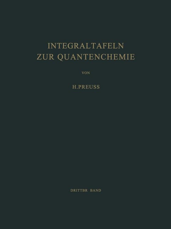 Produktbild: Integraltafeln zur Quantenchemie
