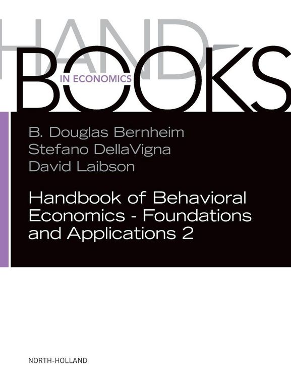 Produktbild: Handbook of Behavioral Economics - Foundations and Applications 2