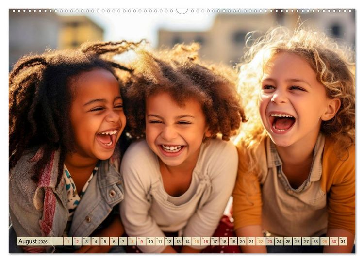 Produktbild: Kinder Lachen (Wandkalender 2026 DIN A2 quer), CALVENDO Monatskalender