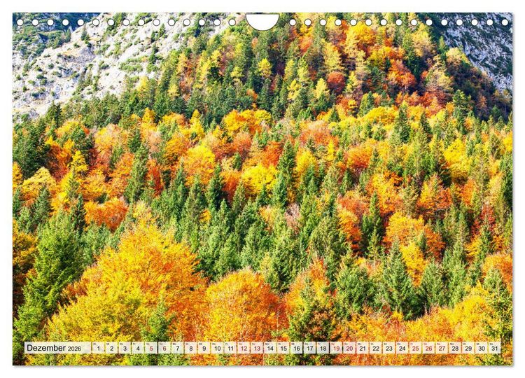 Produktbild: Herbstflammen im Karwendel- und Wettersteingebirge (Wandkalender 2026 DIN A4 quer), CALVENDO Monatskalender