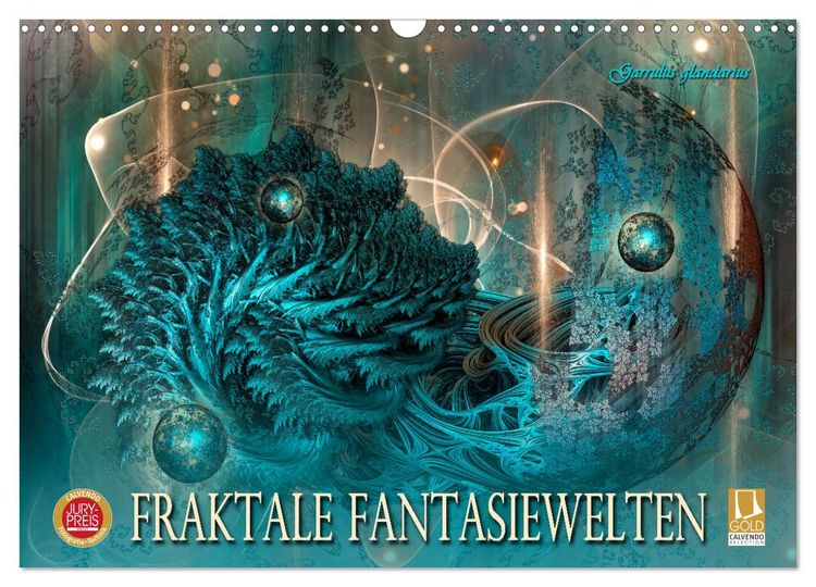 Produktbild: Fraktale Fantasiewelten (Wandkalender 2026 DIN A3 quer), CALVENDO Monatskalender