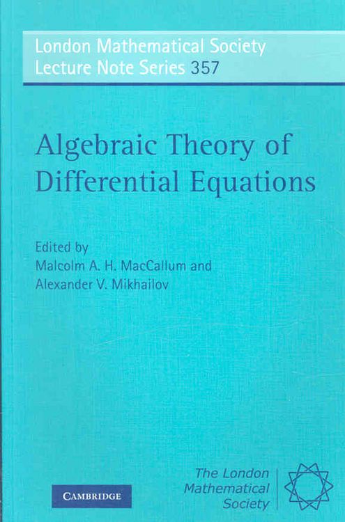 Produktbild: Algebraic Theory of Differential Equations
