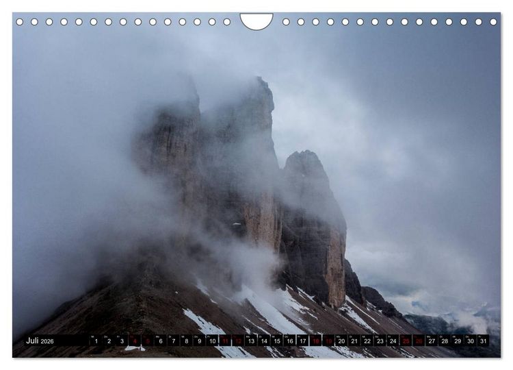 Produktbild: Drei Zinnen. Sextner Dolomiten (Wandkalender 2026 DIN A4 quer), CALVENDO Monatskalender