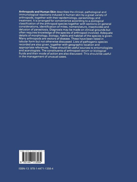 Produktbild: Arthropods and Human Skin