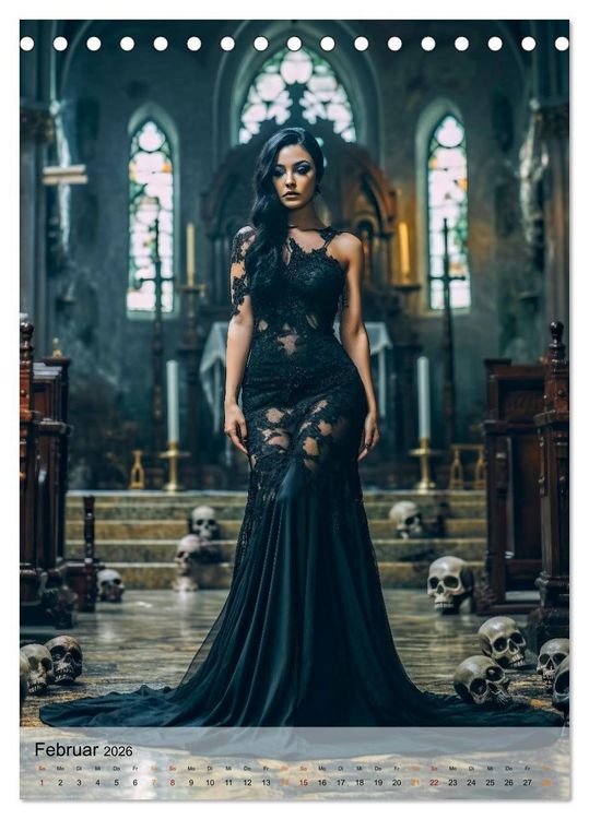 Produktbild: Gothic ist cool (Tischkalender 2026 DIN A5 hoch), CALVENDO Monatskalender