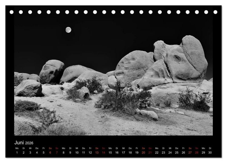 Produktbild: Soultouch - Schwarzwei&szlig; Landschaften, die die Seele ber&uuml;hren (Tischkalender 2026 DIN A5 quer), CALVENDO Monatskalender