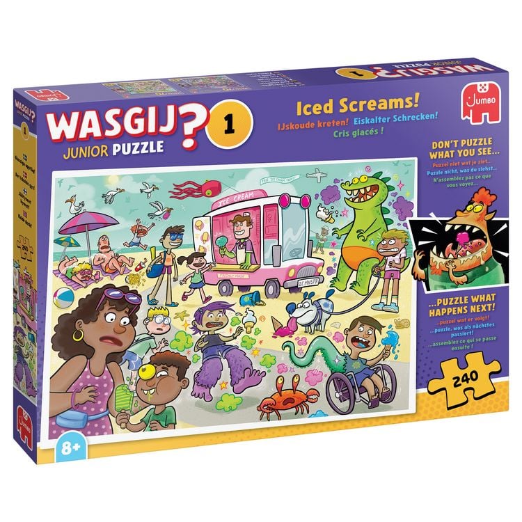 Produktbild: Wasgij Junior 1 - Eiskalter Schrecken! (Puzzle 240 Teile)
