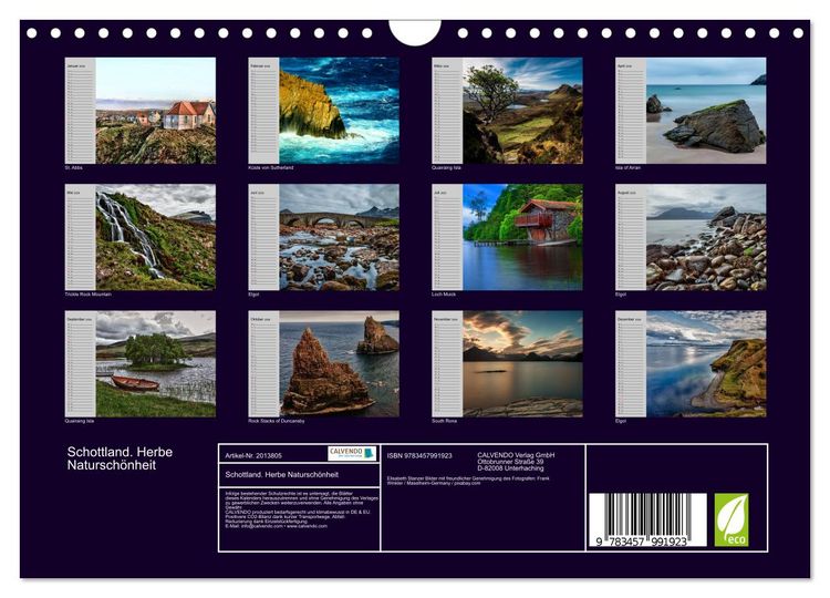 Produktbild: Schottland. Herbe Natursch&ouml;nheit (Wandkalender 2026 DIN A4 quer), CALVENDO Monatskalender