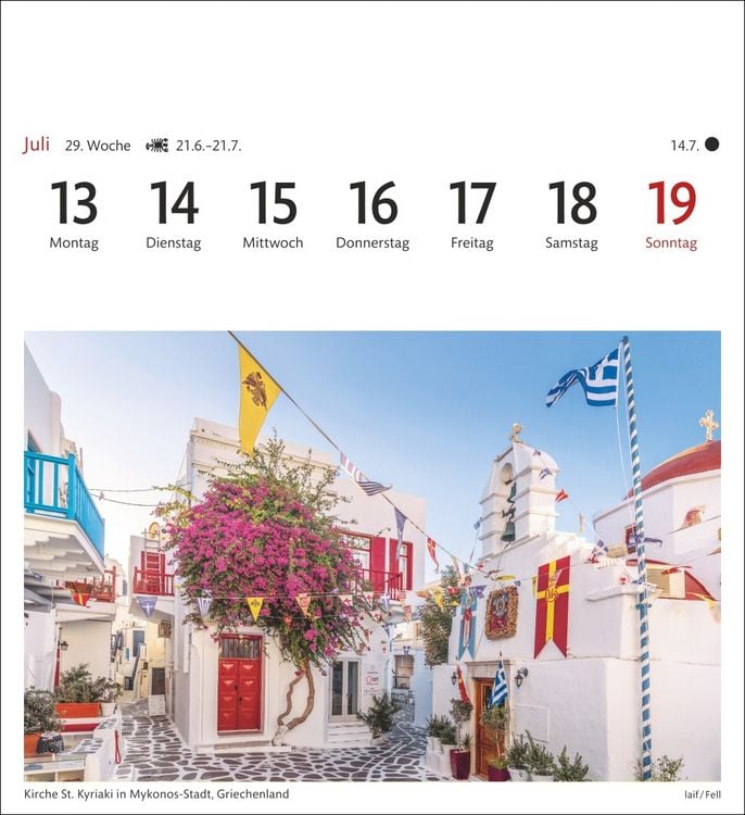 Produktbild: Traumziele Sehnsuchtskalender 2026 - Wochenkalender mit 53 Postkarten