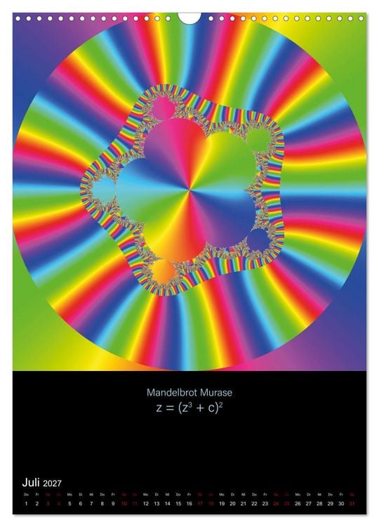 Produktbild: Psychedelische Fraktalbilder inkl. Formel (Wandkalender 2027 DIN A3 hoch), CALVENDO Monatskalender