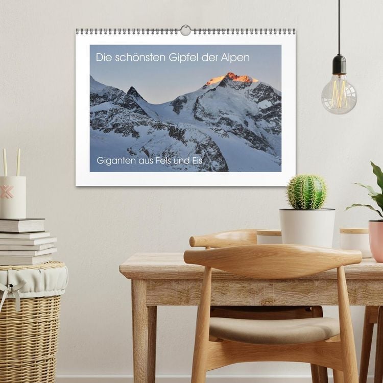Produktbild: Die sch&ouml;nsten Gipfel der Alpen - Giganten aus Fels und Eis (Wandkalender 2026 DIN A3 quer), CALVENDO Monatskalender