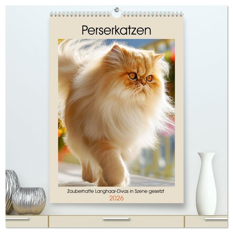 Produktbild: Perserkatzen. Zauberhafte Langhaar-Divas in Szene gesetzt (hochwertiger Premium Wandkalender 2026 DIN A2 hoch), Kunstdruck in Hochglanz