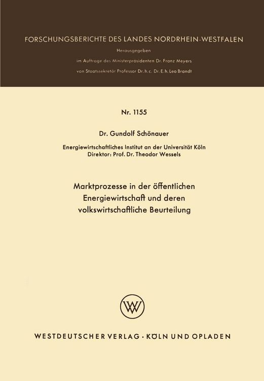 Produktbild: Marktprozesse in der &ouml;ffentlichen Energiewirtschaft und deren volkswirtschaftliche Beurteilung
