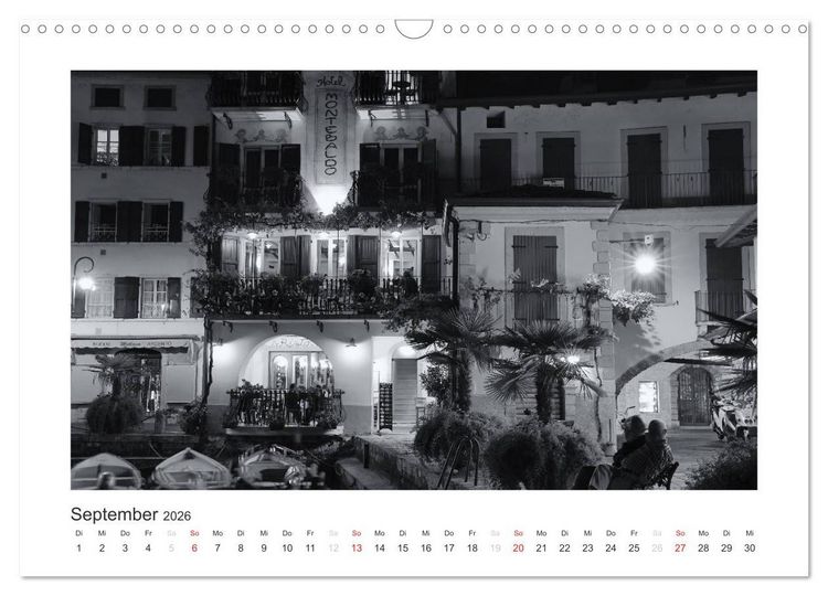 Produktbild: Limone sul Garda schwarzwei&szlig; (Wandkalender 2026 DIN A3 quer), CALVENDO Monatskalender