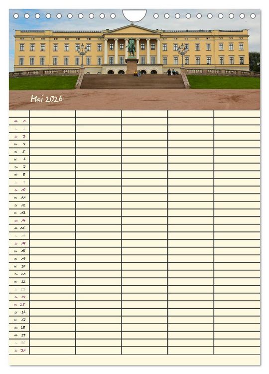 Produktbild: Familienplaner Norwegen (Wandkalender 2026 DIN A4 hoch), CALVENDO Monatskalender