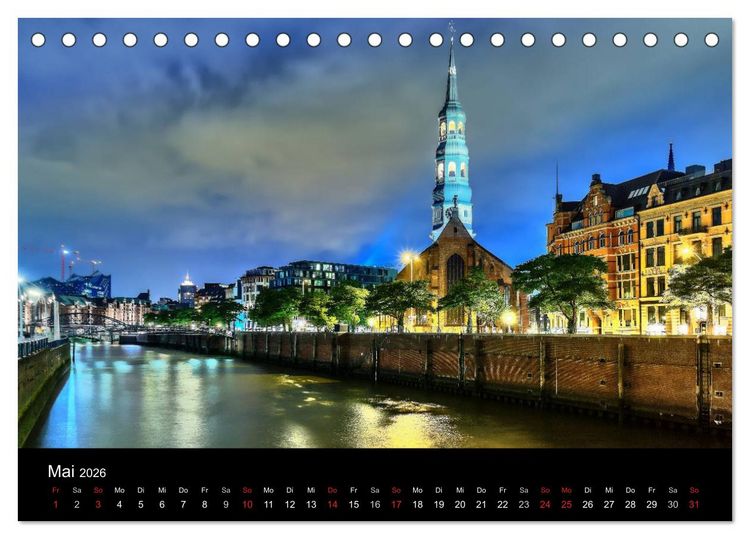 Produktbild: Charmantes Hamburg (Tischkalender 2026 DIN A5 quer), CALVENDO Monatskalender