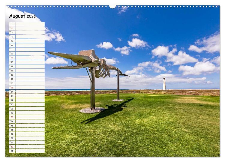 Produktbild: FUERTEVENTURA Geburtstagskalender mit Planerfunktion (hochwertiger Premium Wandkalender 2026 DIN A2 quer), Kunstdruck in Hochglanz