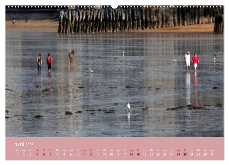Produktbild: Sillonnez la plage (Calendrier mural 2026 DIN A2 vertical) calendrier de bureau