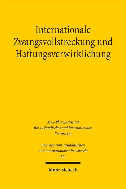 Produktbild: Internationale Zwangsvollstreckung und Haftungsverwirklichung