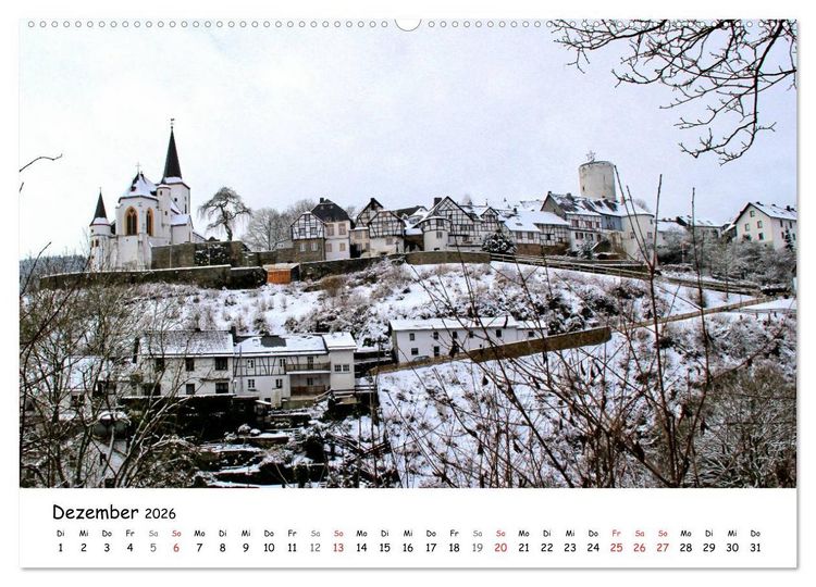 Produktbild: Die sch&ouml;nsten Orte der Eifel - Reifferscheid (hochwertiger Premium Wandkalender 2026 DIN A2 quer), Kunstdruck in Hochglanz