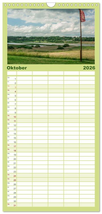 Produktbild: Familienplaner 2026 - D&auml;nische Eisenbahnen mit 5 Spalten (Wandkalender, 21 x 45 cm) CALVENDO