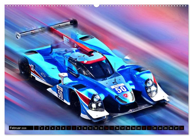 Produktbild: Racing - Vollgas kreativ (Wandkalender 2026 DIN A2 quer), CALVENDO Monatskalender