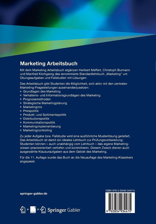 Produktbild: Marketing Arbeitsbuch