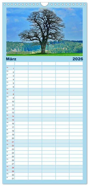 Produktbild: Familienplaner 2026 - Die Stauden, Naturpark in den westlichen W&auml;lder Augsburgs mit 5 Spalten (Wandkalender, 21 x 45 cm) CALVENDO