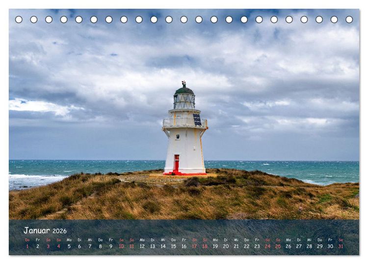 Produktbild: Neuseeland - Wo sich Himmel und Erde begegnen (Tischkalender 2026 DIN A5 quer), CALVENDO Monatskalender