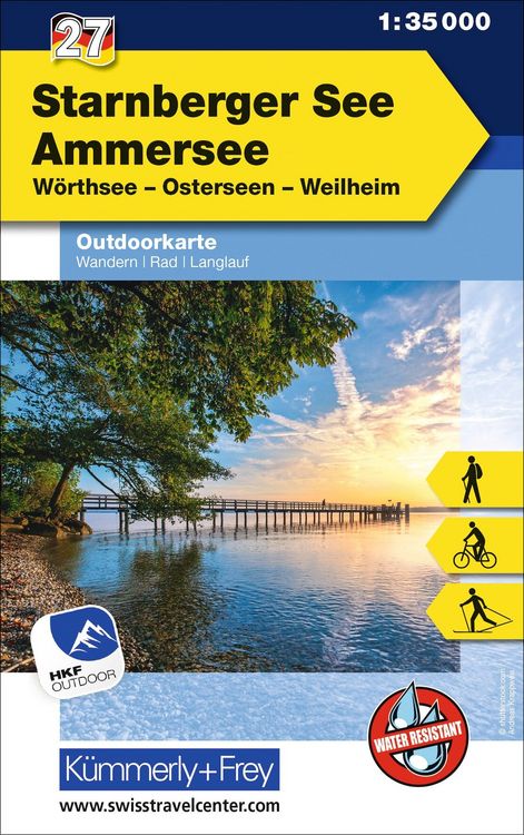 Produktbild: K&uuml;mmerly+Frey Outdoorkarte Deutschland 27 Starnberger See, Ammersee 1:35.000