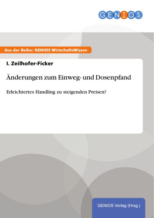 Produktbild: &Auml;nderungen zum Einweg- und Dosenpfand