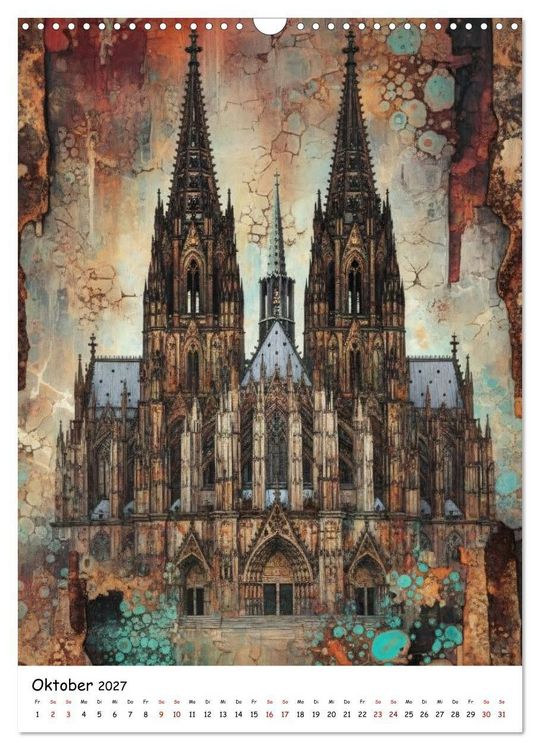Produktbild: K&ouml;lner Dom-Impressionen: Eine k&uuml;nstlerische Reise (Wandkalender 2027 DIN A3 hoch), CALVENDO Monatskalender