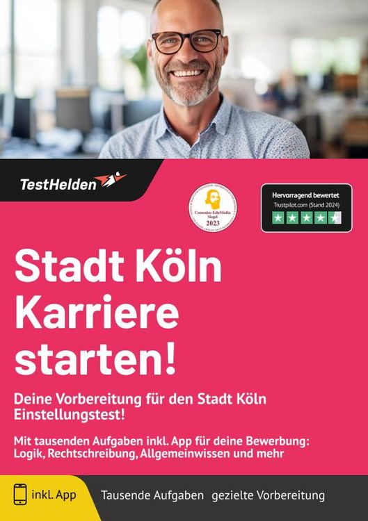 Produktbild: Stadt K&ouml;ln Karriere starten: Deine Vorbereitung f&uuml;r den Stadt K&ouml;ln Einstellungst