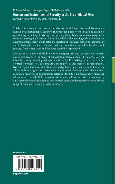 Produktbild: Human and Environmental Security in the Era of Global Risks