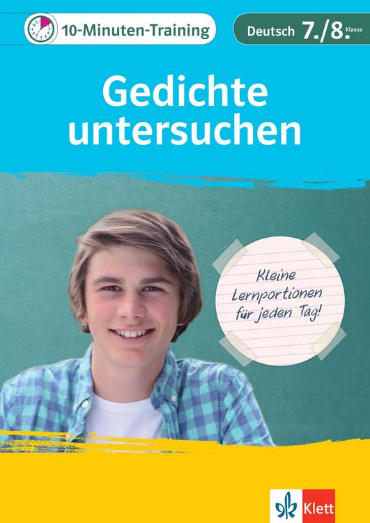 Produktbild: Klett 10-Minuten-Training Deutsch Aufsatz Gedichte untersuchen 7./8. Klasse