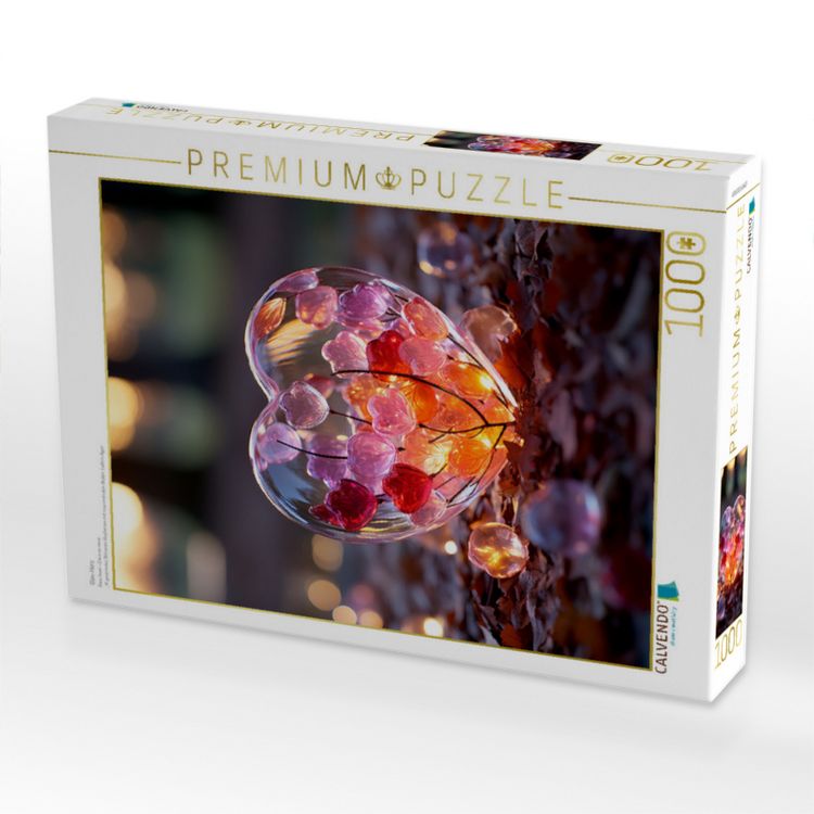 Produktbild: CALVENDO Puzzle Glas-Herz | 1000 Teile Lege-Gr&ouml;&szlig;e 64x48cm Foto-Puzzle f&uuml;r gl&uuml;ckliche Stunden