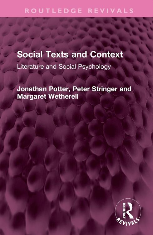 Produktbild: Potter, J: Social Texts and Context