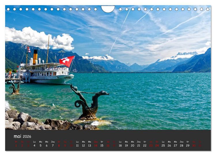 Produktbild: Au fil de l'eau... LAC LEMAN (Calendrier mural 2026 DIN A4 vertical), CALVENDO calendrier mensuel