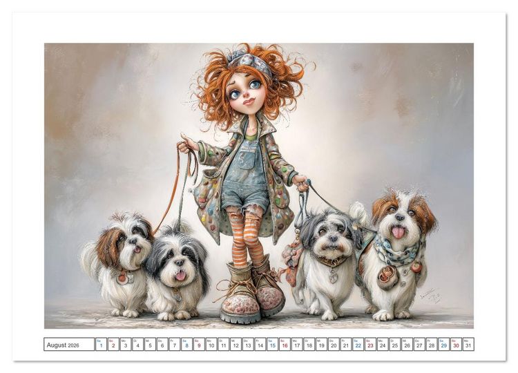 Produktbild: Wuff und weg! (Wandkalender 2026 DIN A4 quer), CALVENDO Monatskalender