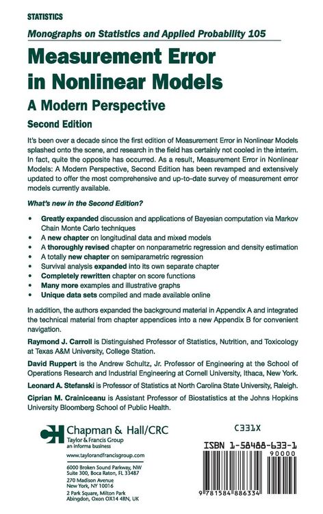 Produktbild: Measurement Error in Nonlinear Models