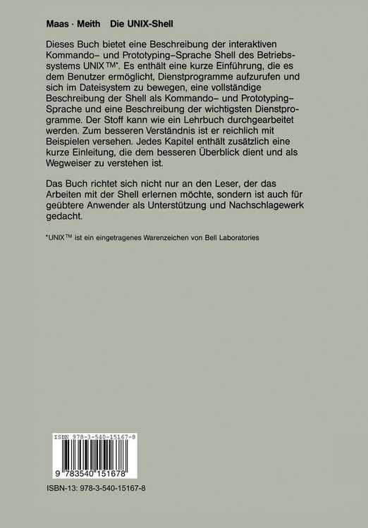 Produktbild: Die UNIX-Shell