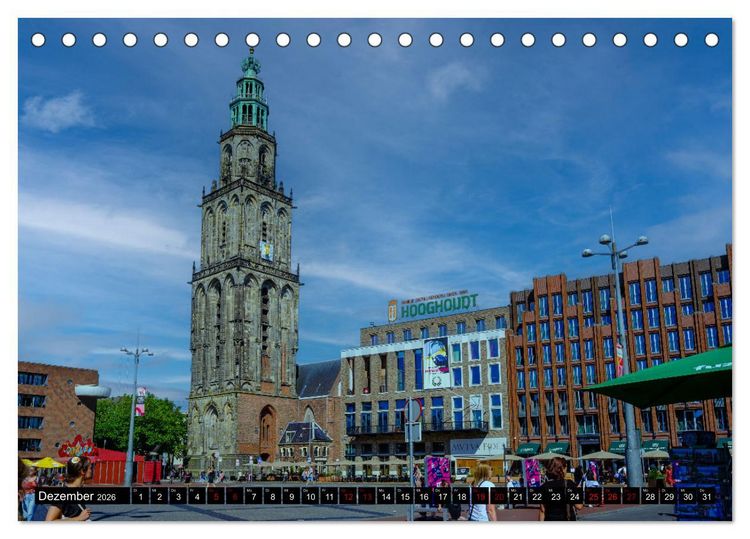 Produktbild: Ein Blick auf Groningen (Tischkalender 2026 DIN A5 quer), CALVENDO Monatskalender