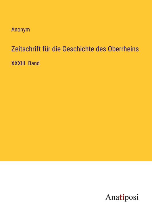 Produktbild: Zeitschrift f&uuml;r die Geschichte des Oberrheins