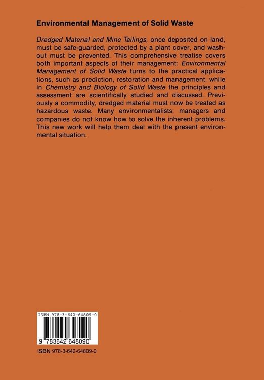 Produktbild: Environmental Management of Solid Waste