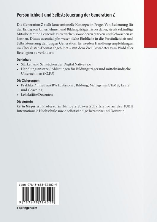 Produktbild: Pers&ouml;nlichkeit und Selbststeuerung der Generation Z