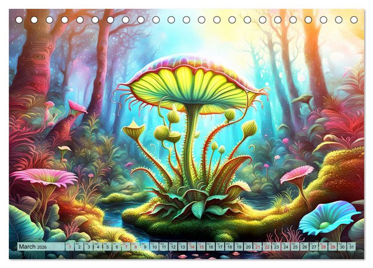 Produktbild: Intergalactic garden (Desk Calendar 2026 DIN A5 landscape), CALVENDO 12 Month DeskCalendar