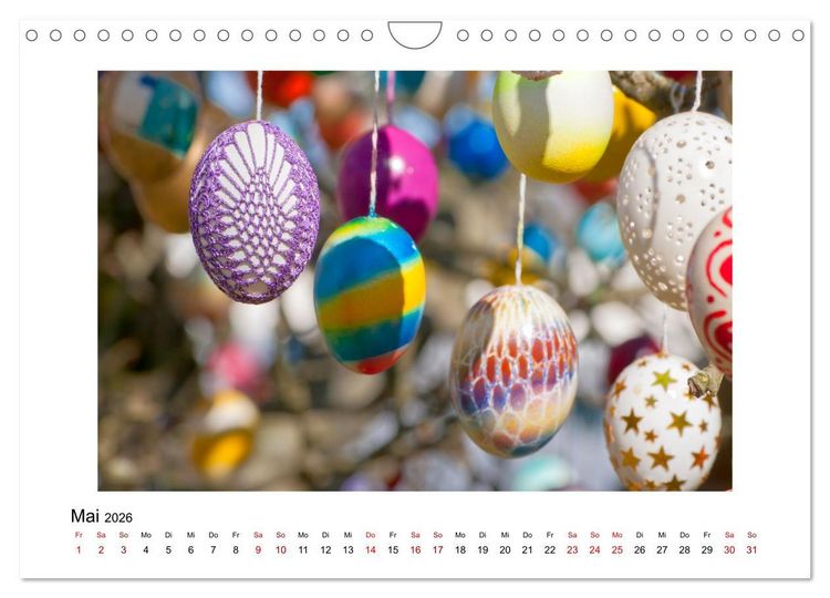 Produktbild: Der Saalfelder Ostereierbaum (Wandkalender 2026 DIN A4 quer), CALVENDO Monatskalender