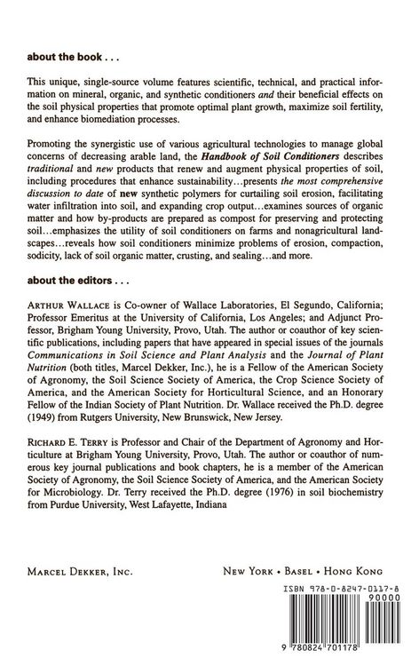Produktbild: Handbook of Soil Conditioners